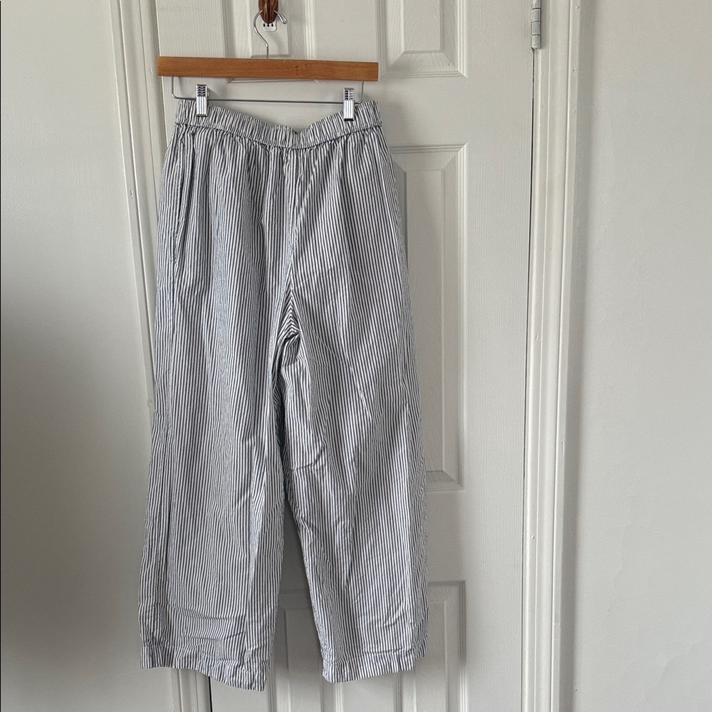 Anthropologie Blue and White Striped Wide Leg Pants - Picture 6 of 8